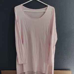 Elegant Light Pink Long Sleeve Top